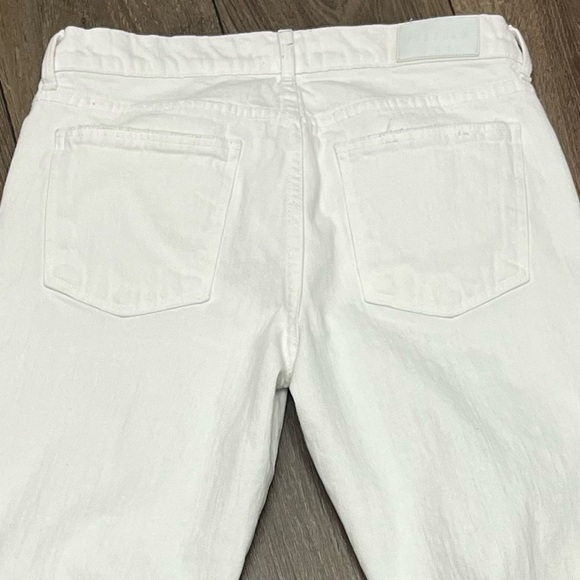 Pistola Mason Slim Boyfriend Jeans Women’s 27 White Ivory Distressed Mid Rise - Picture 11 of 12
